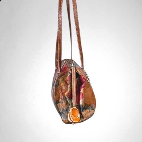 Vintage CHIARINI Floral Leather Shoulder Bag - Picture 6 of 14